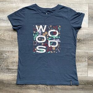 WOODS Graphic Short Sleeve Tee in Blue with Berries